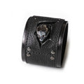 Dark Queen Skull Leather Wristband