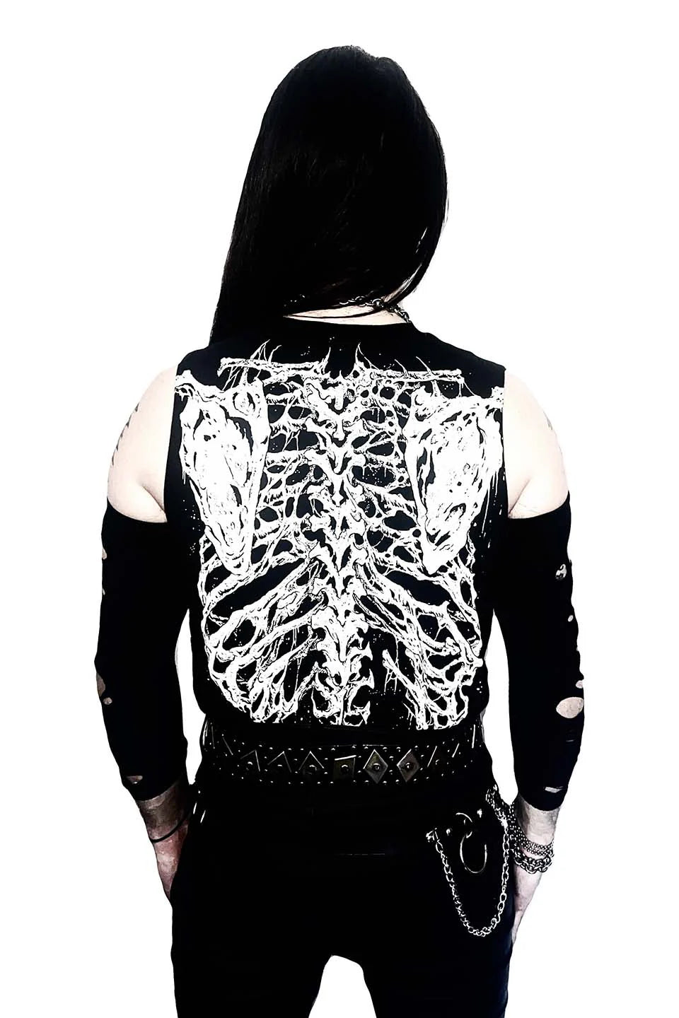 Dead Inside Rib Cage Sleeveless T-shirt