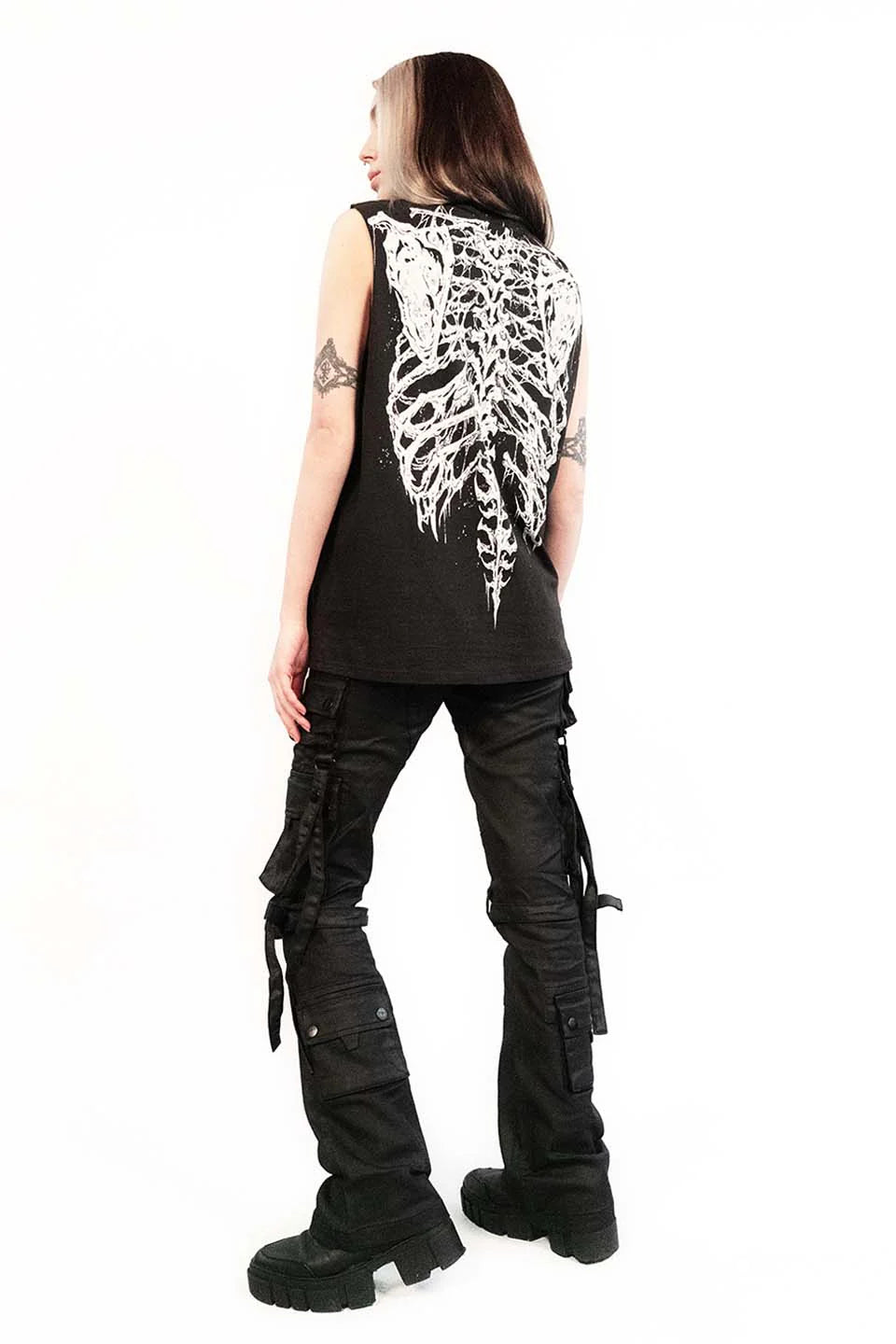 Dead Inside Rib Cage Sleeveless T-shirt