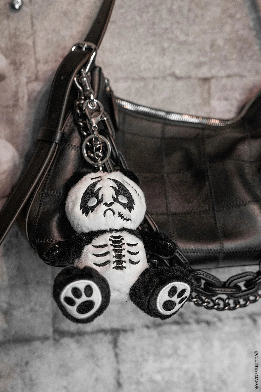 Death Metal Panda Plush Keychain