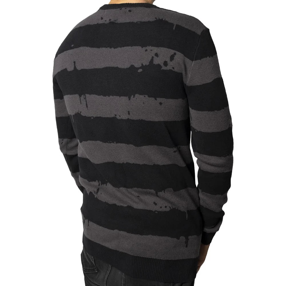 Destroyer Stripe Grey Sweater