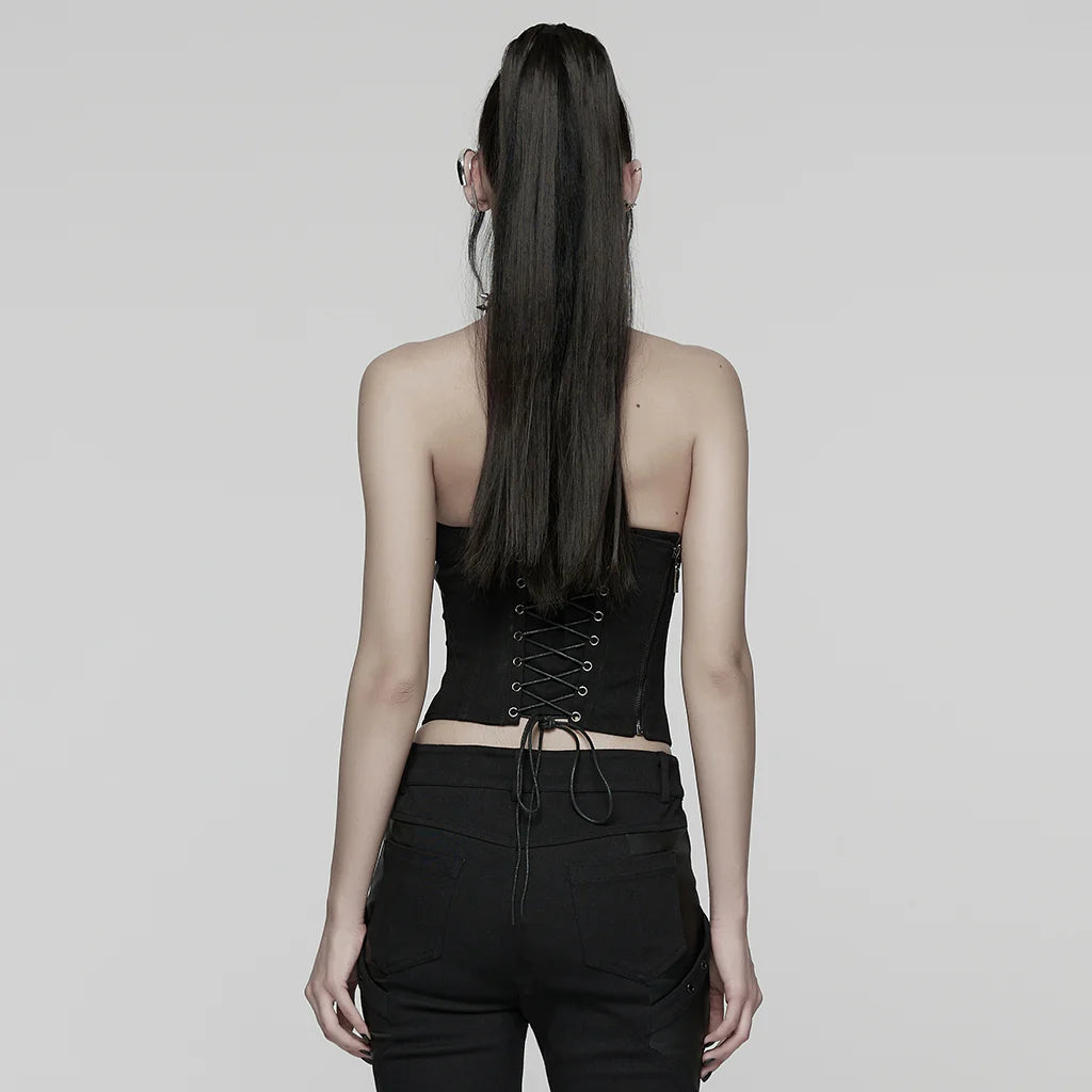 Edgy Lace-Up Punk Corset