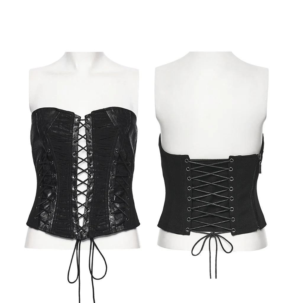 Edgy Lace-Up Punk Corset