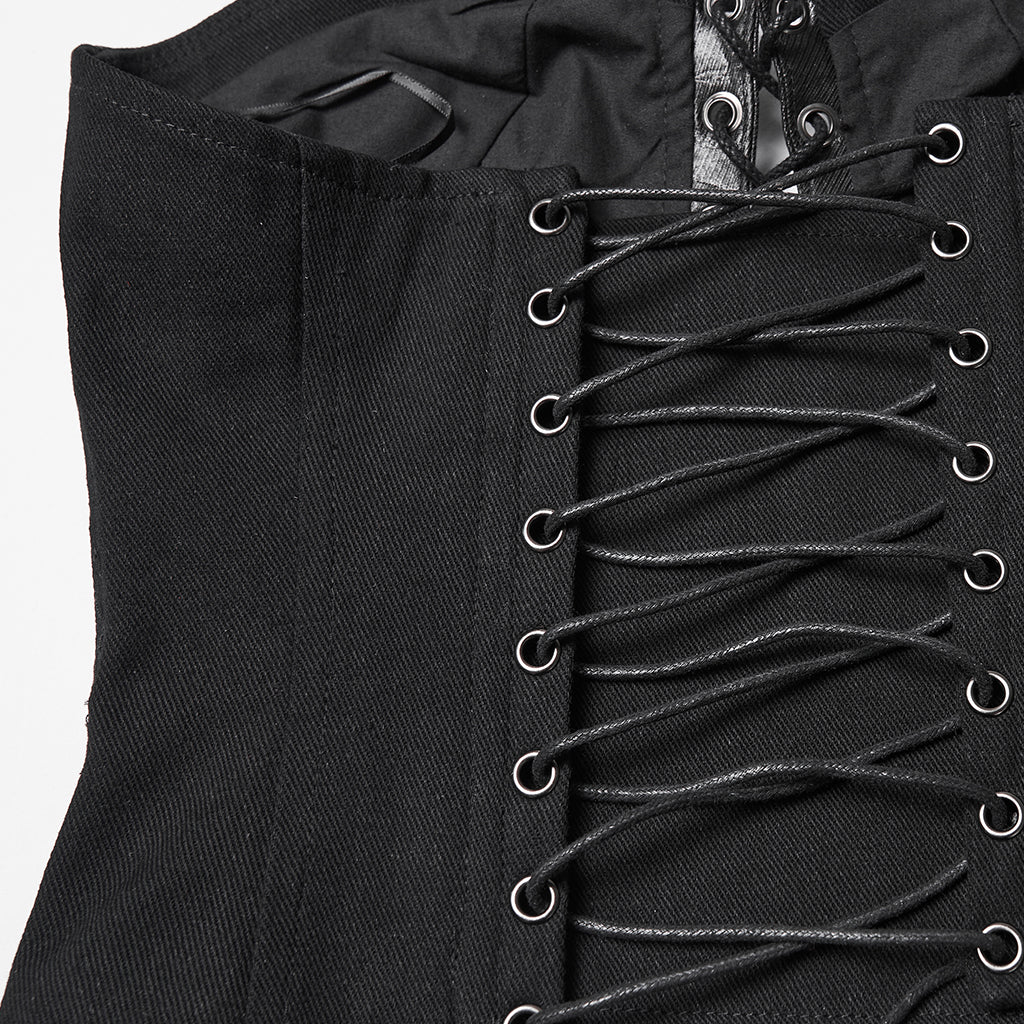 Edgy Lace-Up Punk Corset