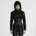 Edgy Vegan Leather Punk Corset - Black