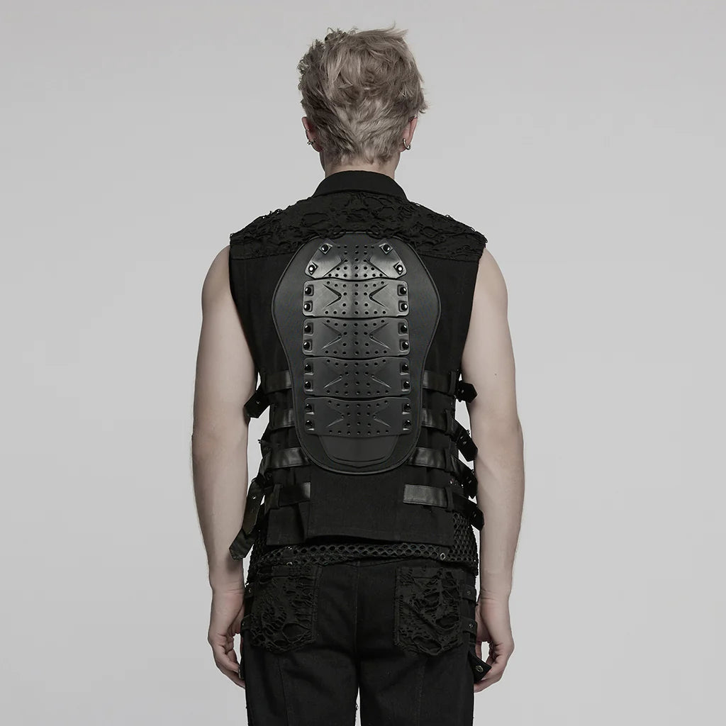 Studded Black Punk Vest