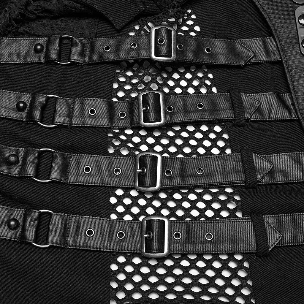 Studded Black Punk Vest