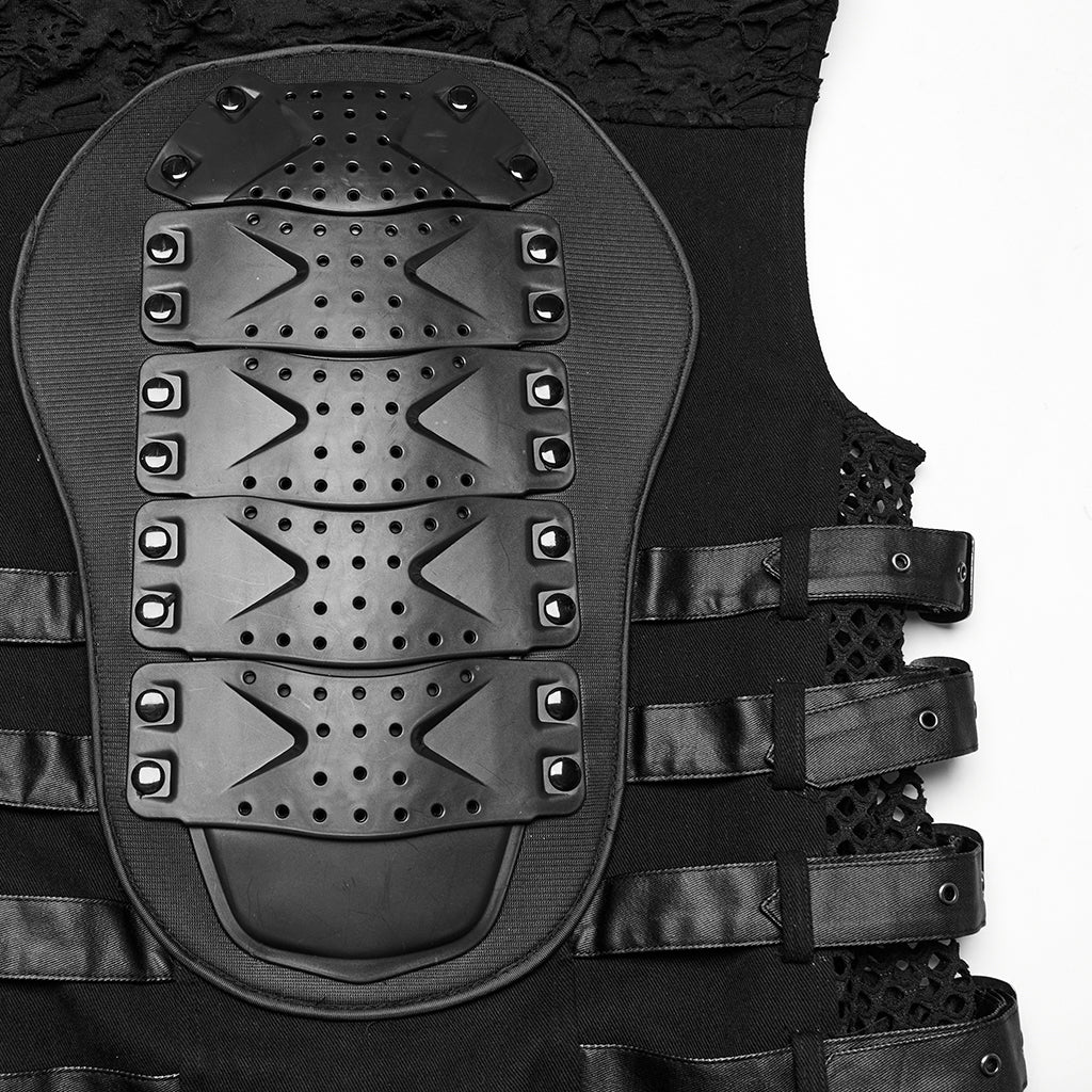 Studded Black Punk Vest