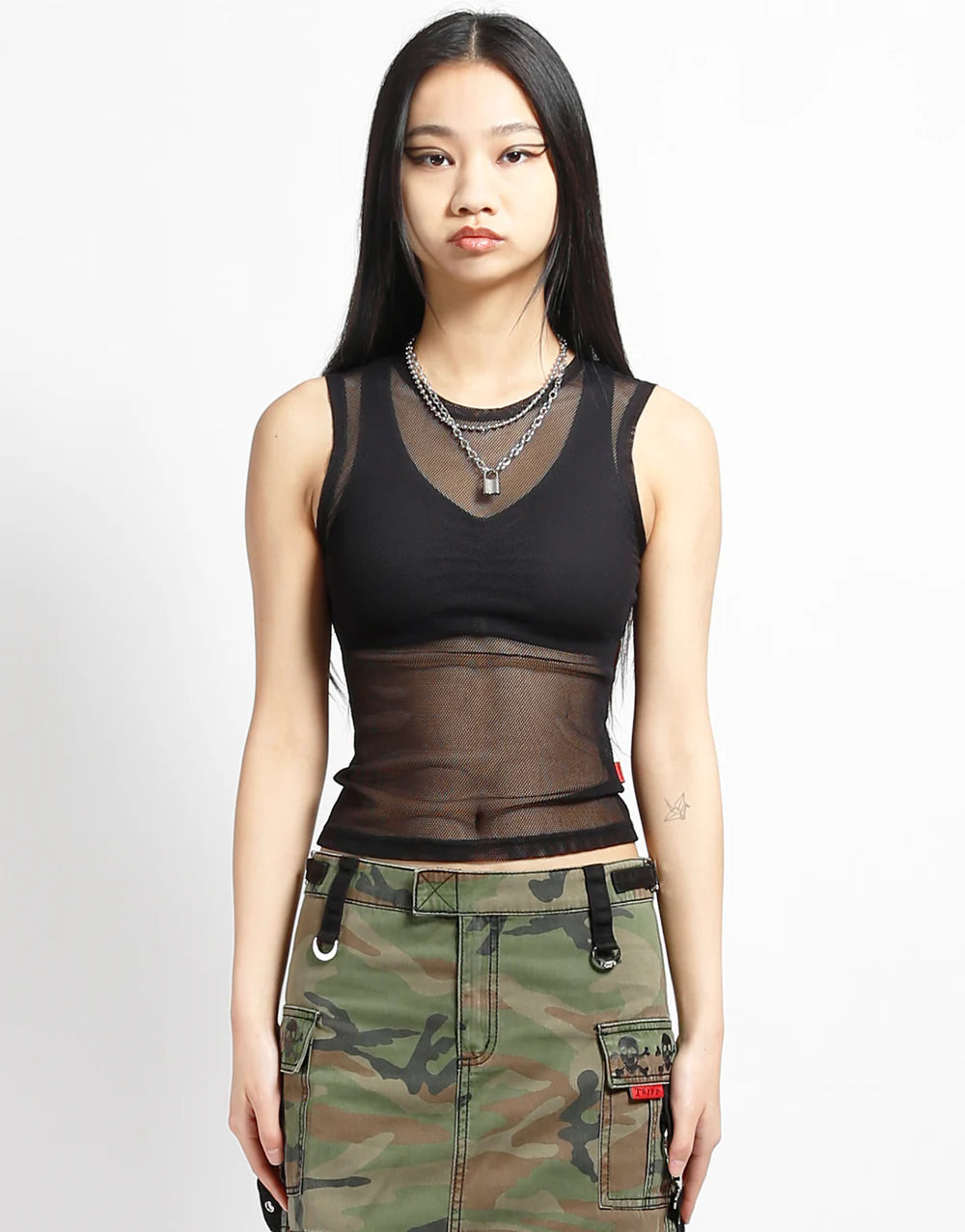 Women's Fishnet Tank Top