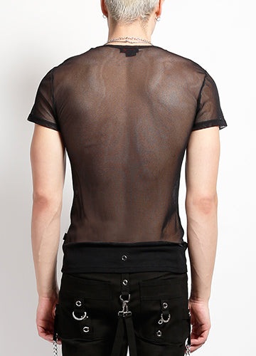 Short Sleeve Fishnet - Black