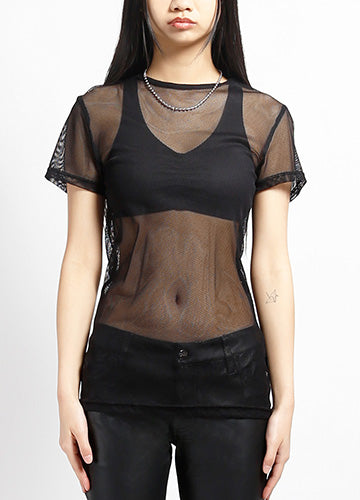 Short Sleeve Fishnet - Black