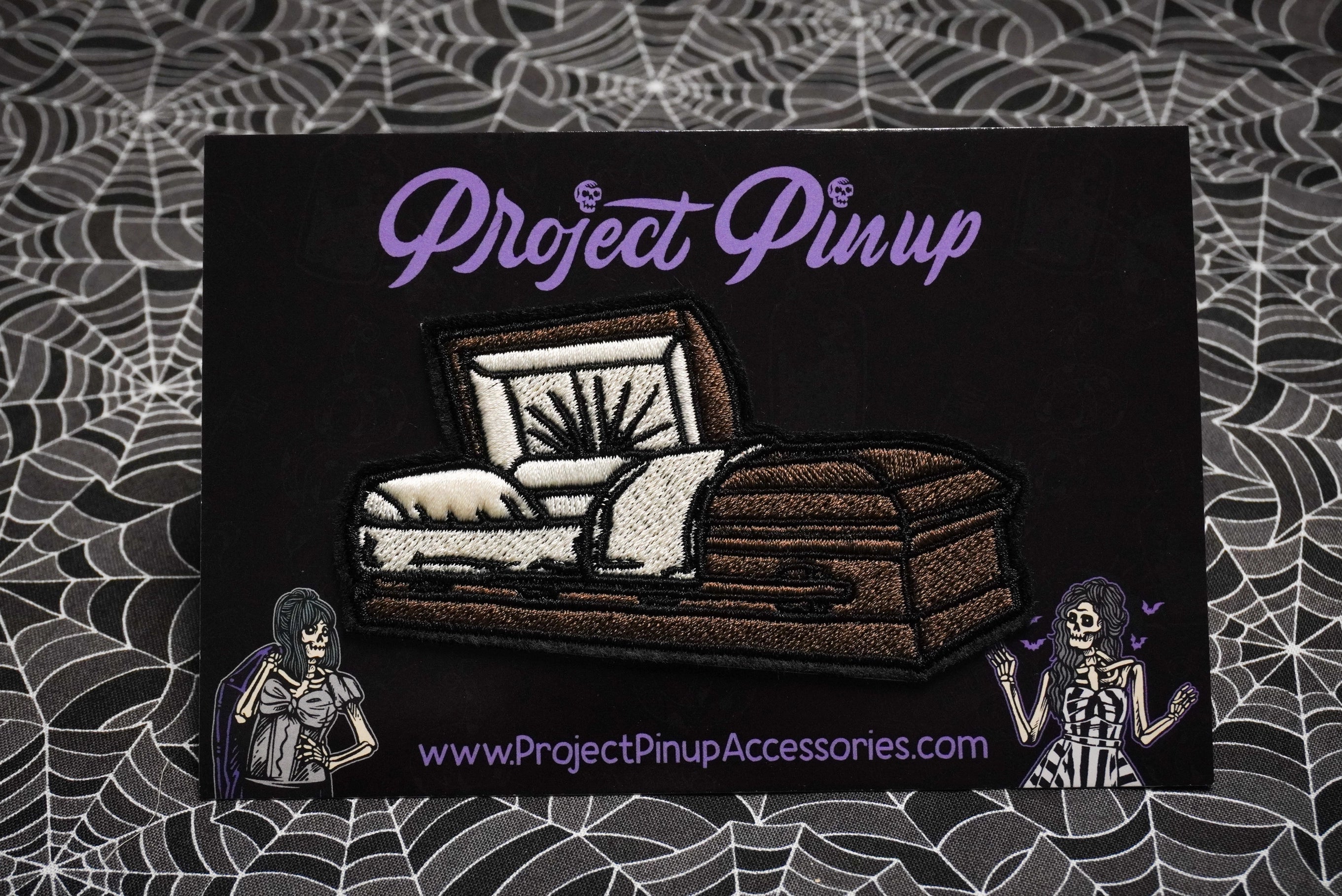 Funeral Casket Embroidered Iron On Patch