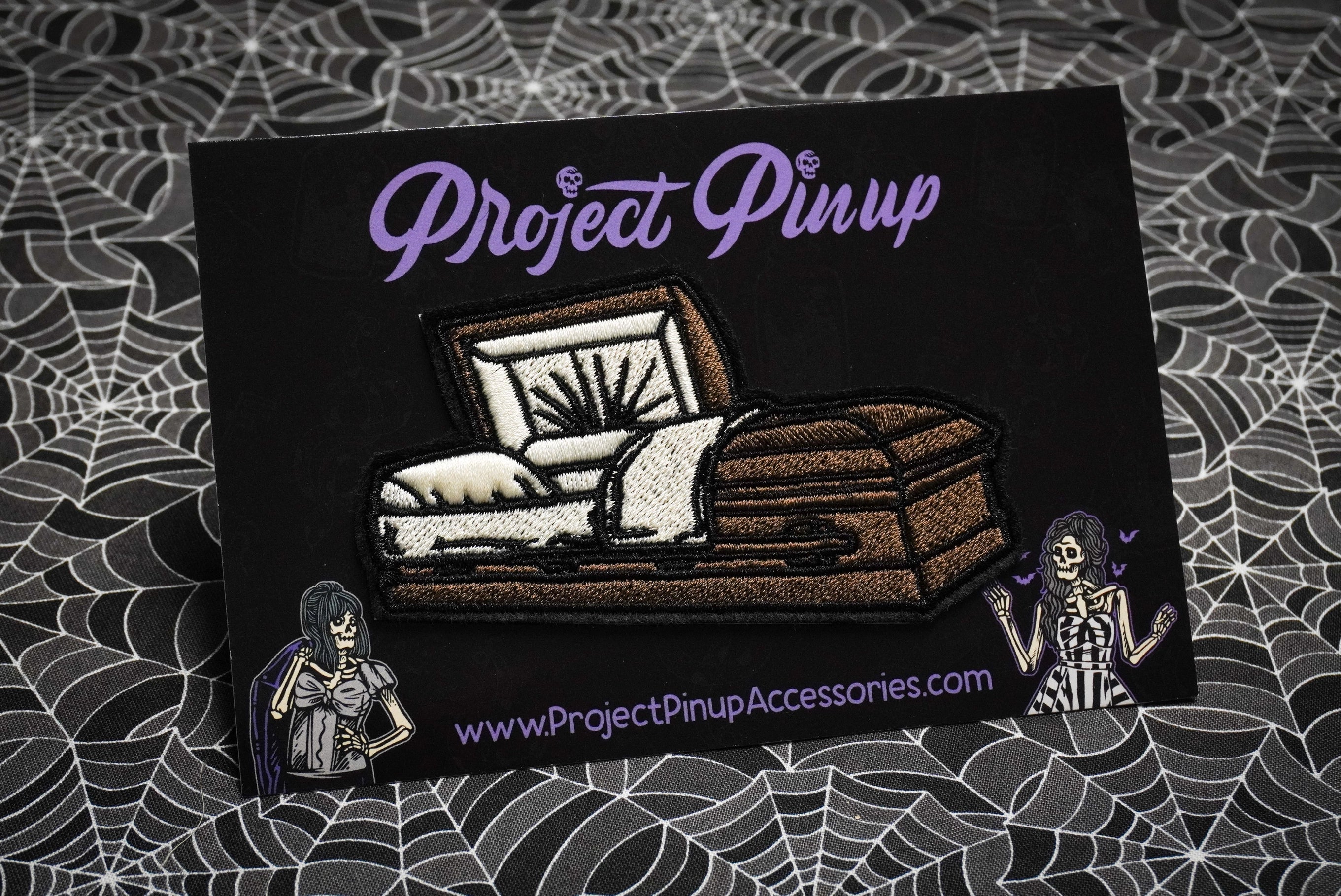 Funeral Casket Embroidered Iron On Patch