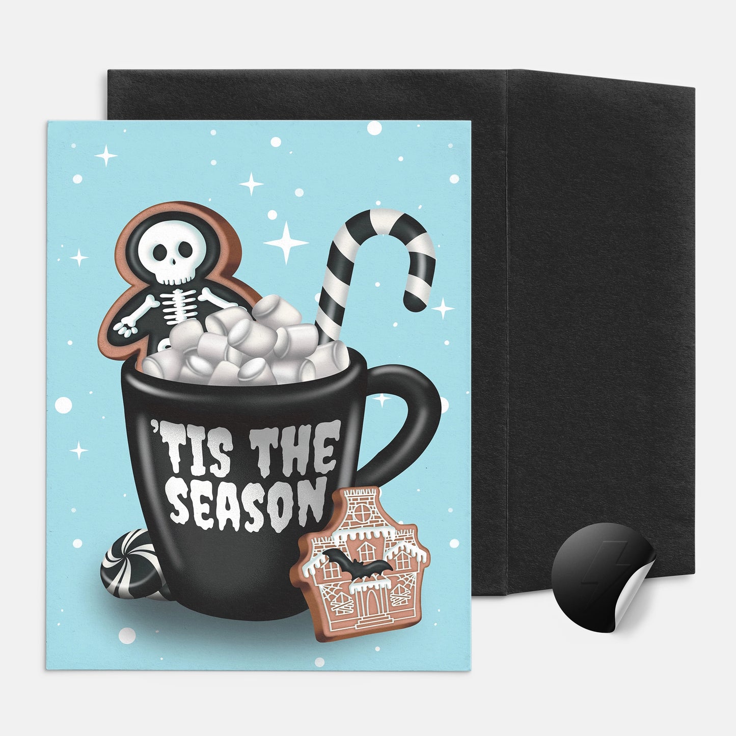 Gingerbread Skeleton Man - Greeting Card