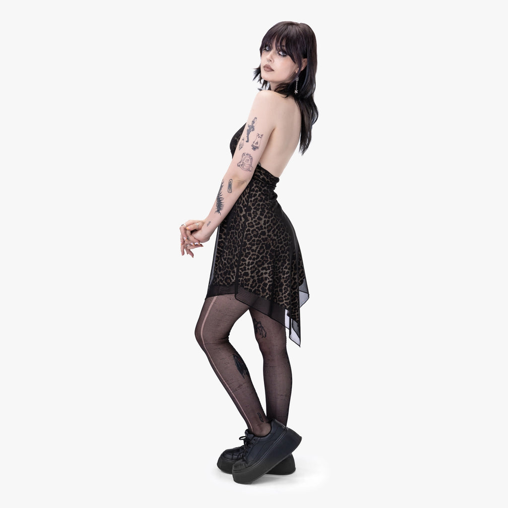 Grave Leopard Mesh Dress