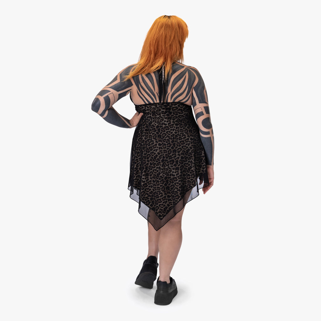 Grave Leopard Mesh Dress