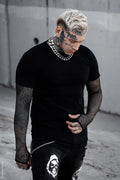 Graveyard Goth Fishnet Sleeve Shirt