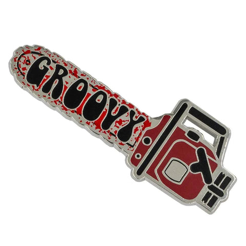 Groovy Chainsaw Enamel Pin