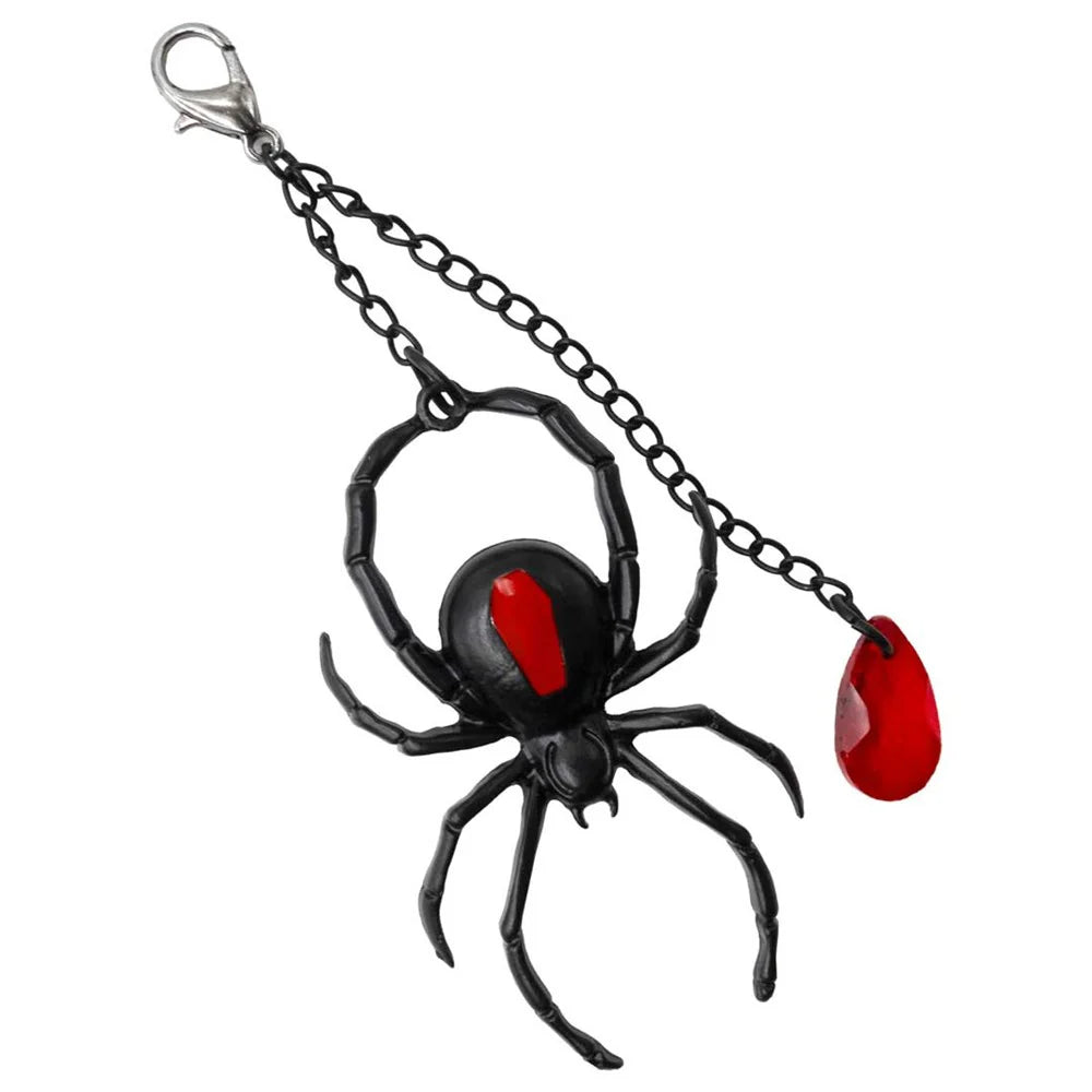 Spider Charm Web Claw Clip Black