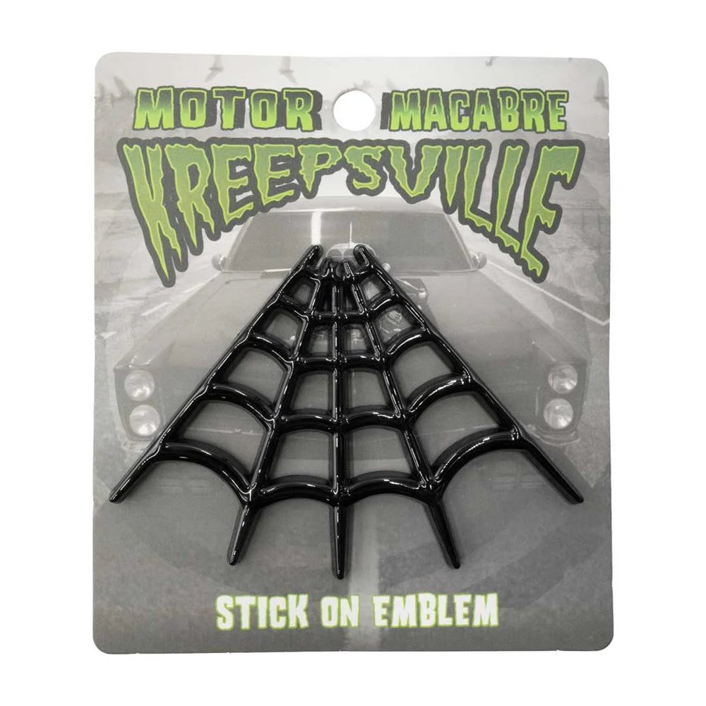 Spiderweb Black Stick On Emblem