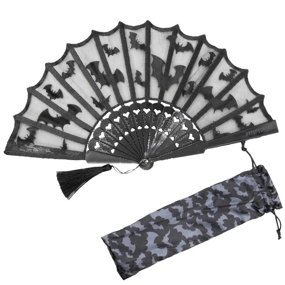 Bat Lace Hand Fan