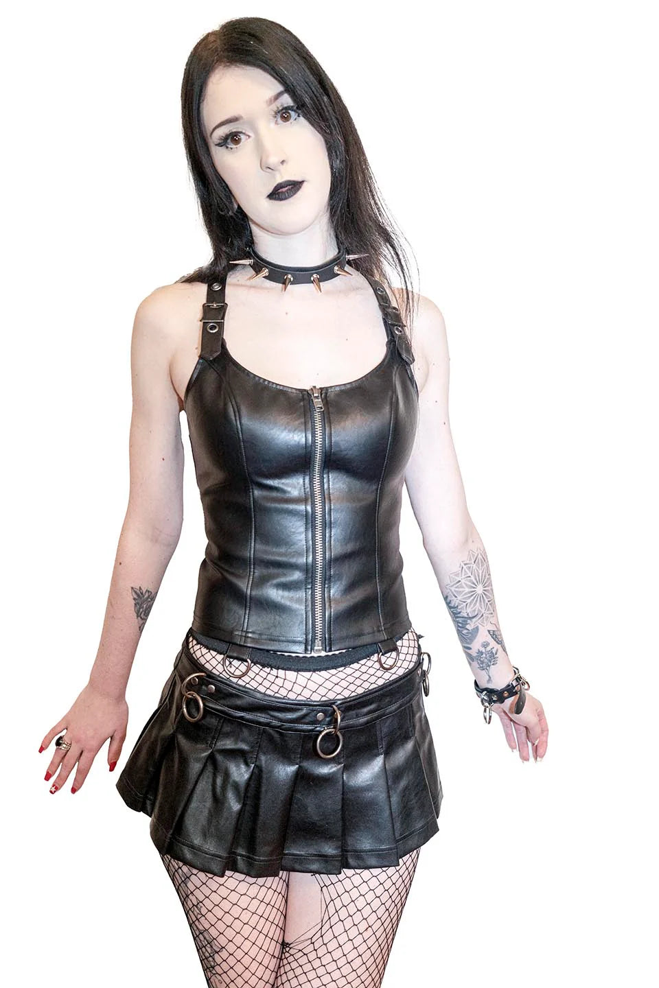 Hardcore Classic Bustier Black Matte PU Vegan Leather