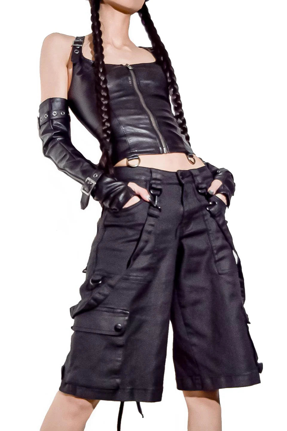 Hardcore Classic Bustier Black Matte PU Vegan Leather