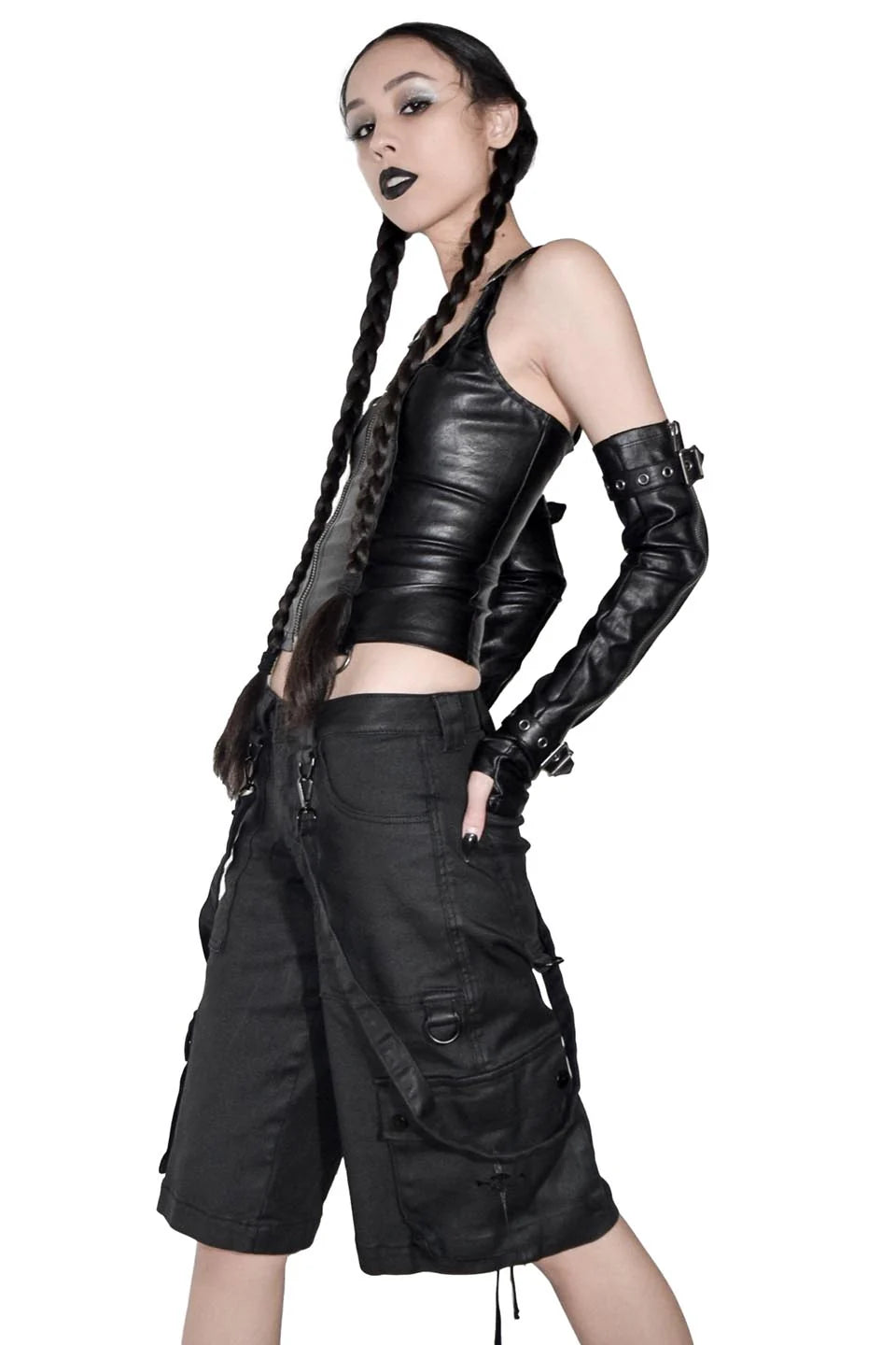 Hardcore Classic Bustier Black Matte PU Vegan Leather