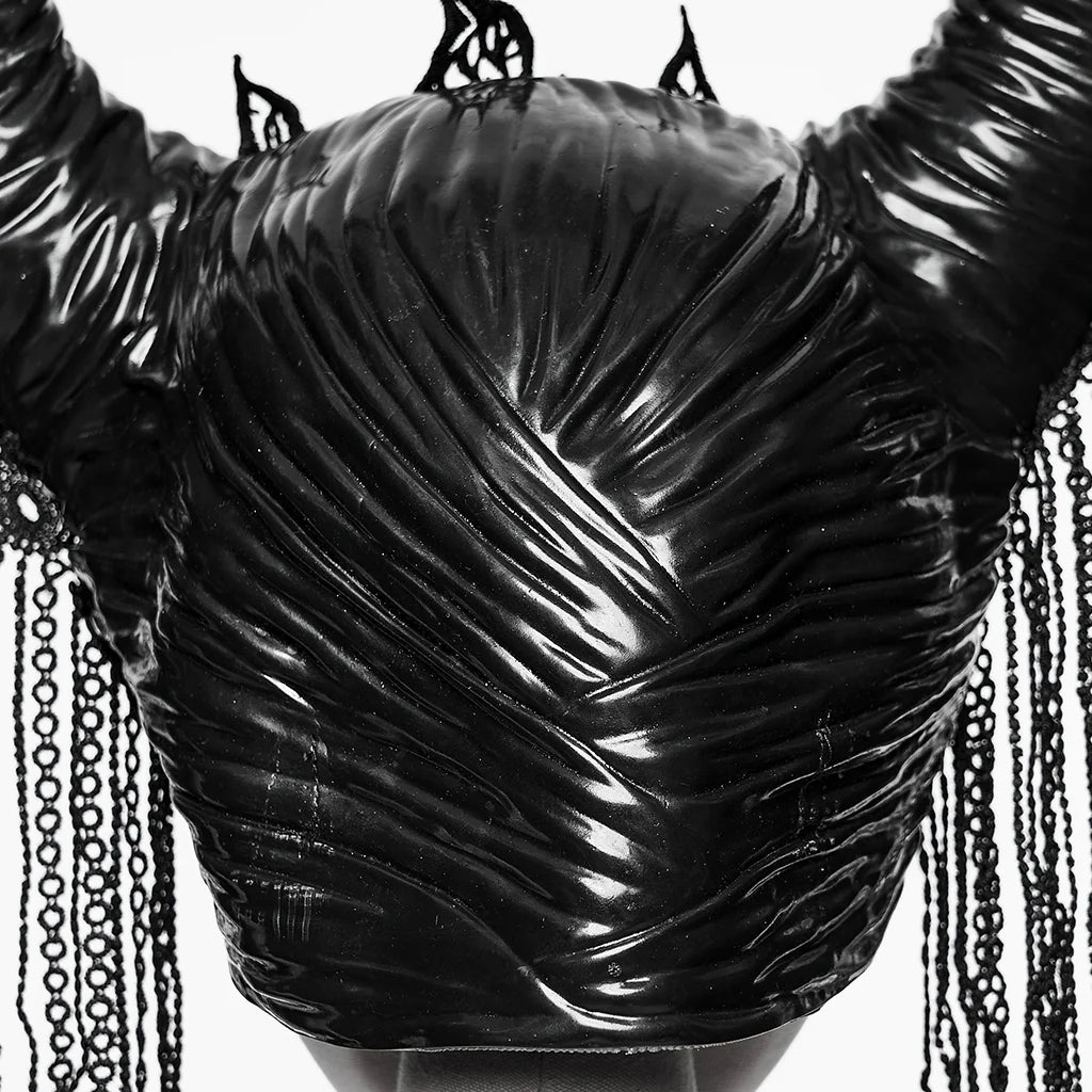 Horned Headdress with Chain Fringe