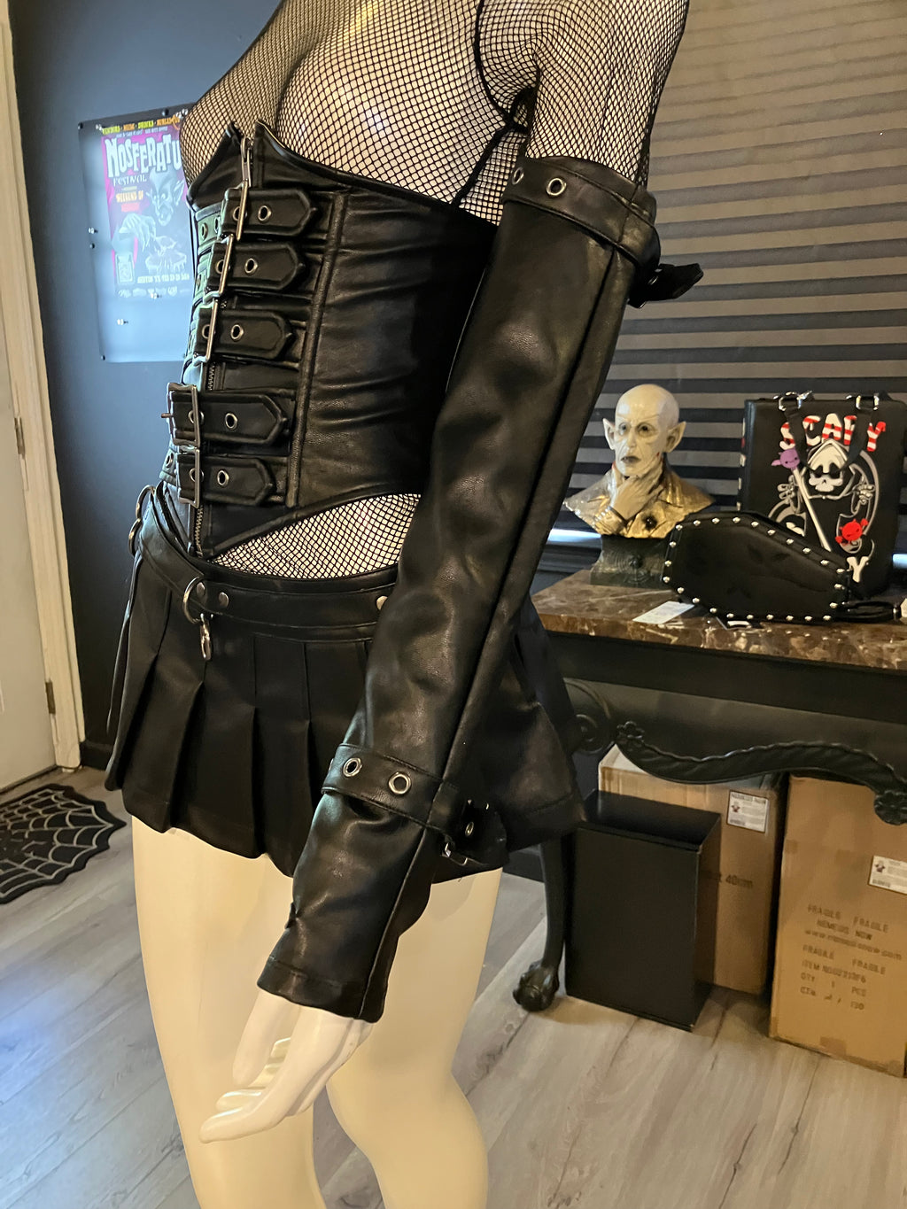 Classic Fetish Vinyl Waist Cincher - MATTE Black