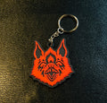 Bloody Rose Bat Head Keychain