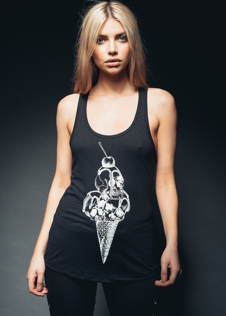 Ice Cream Skull Tank Top