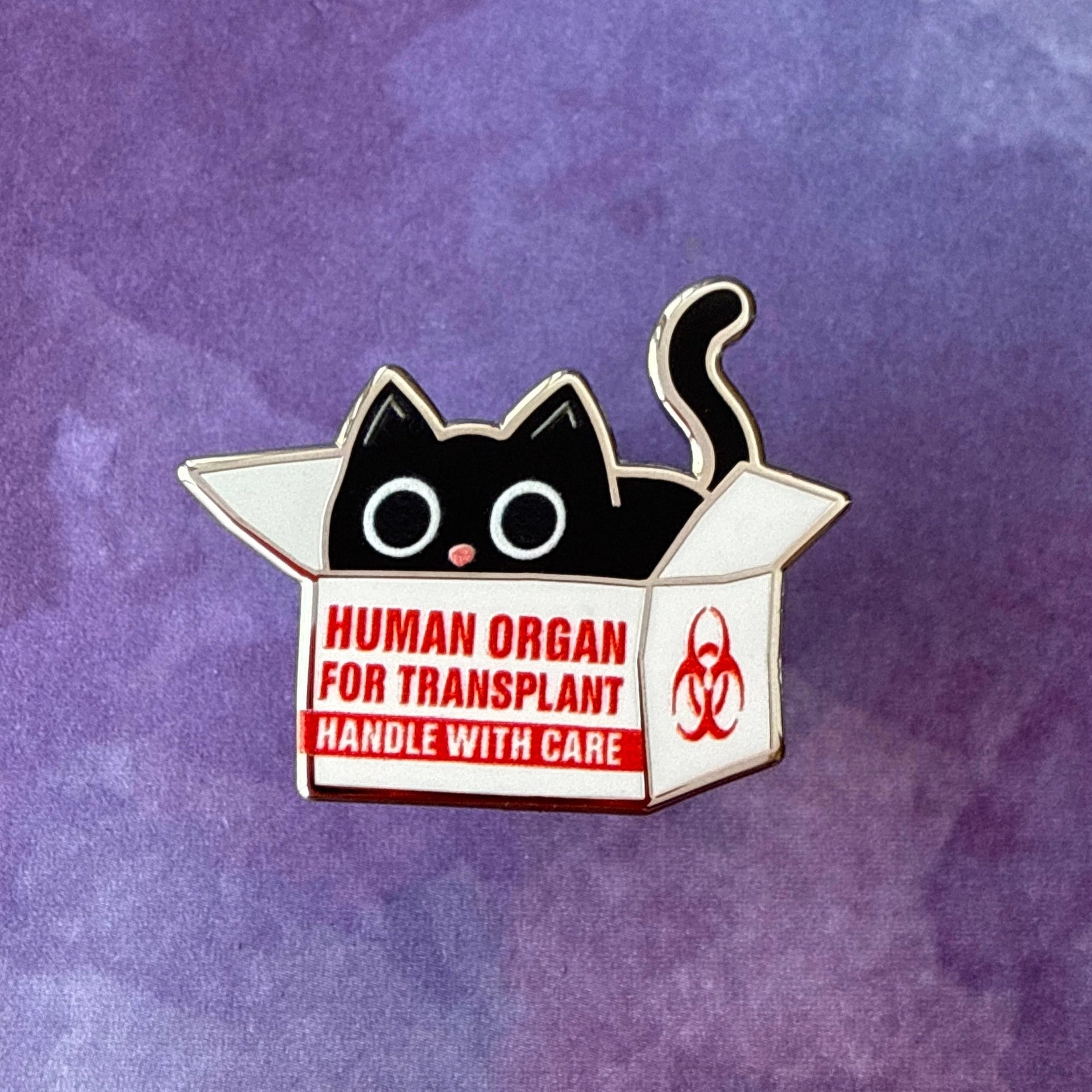 If It Fits I Sits Kitty Enamel Pin