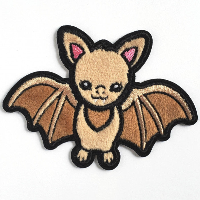Brown Bat Fuzzy Patch