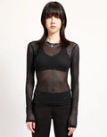 Wonen's Longsleeve Fishnet Top