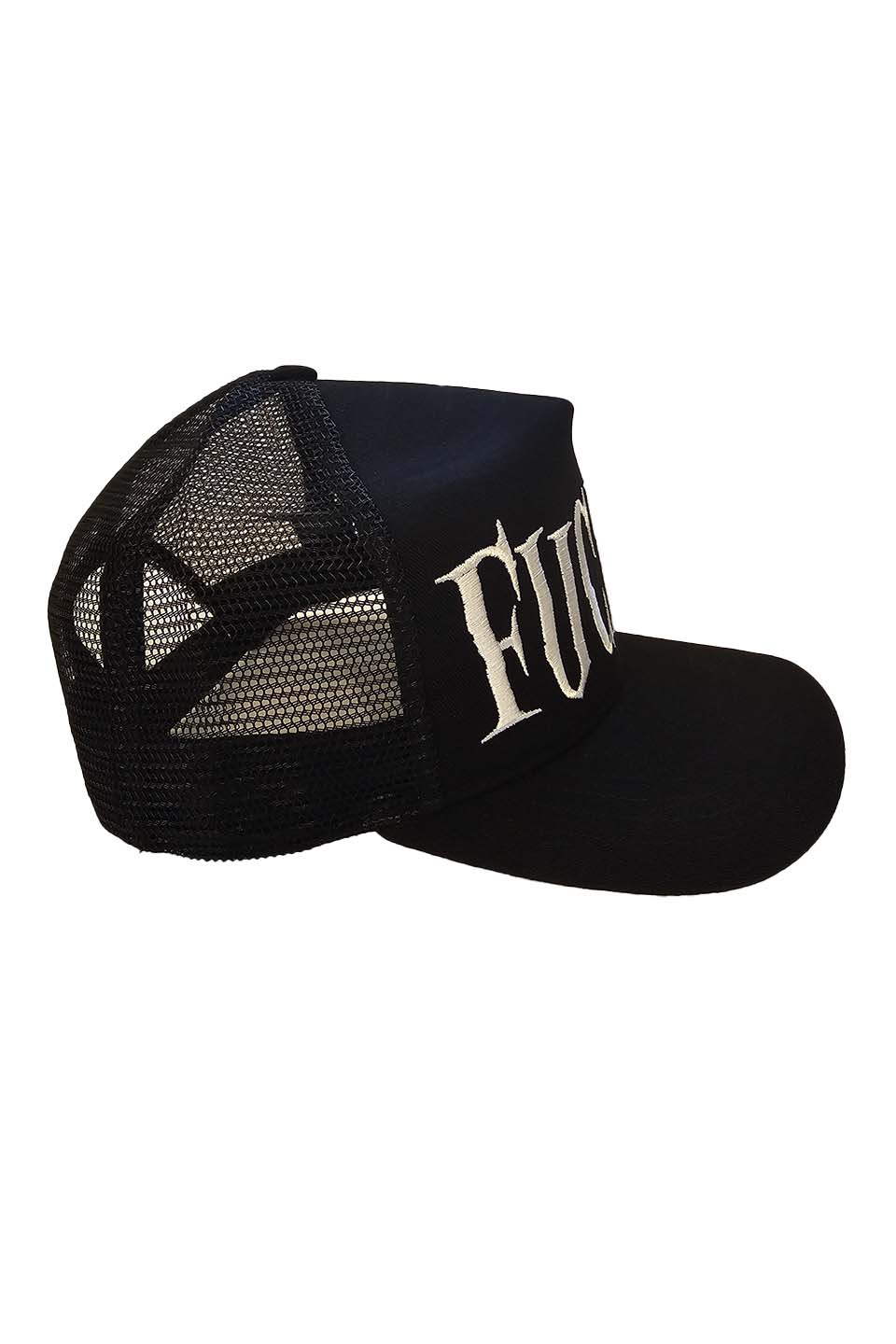 Fucker Trucker Black Snapback Hat