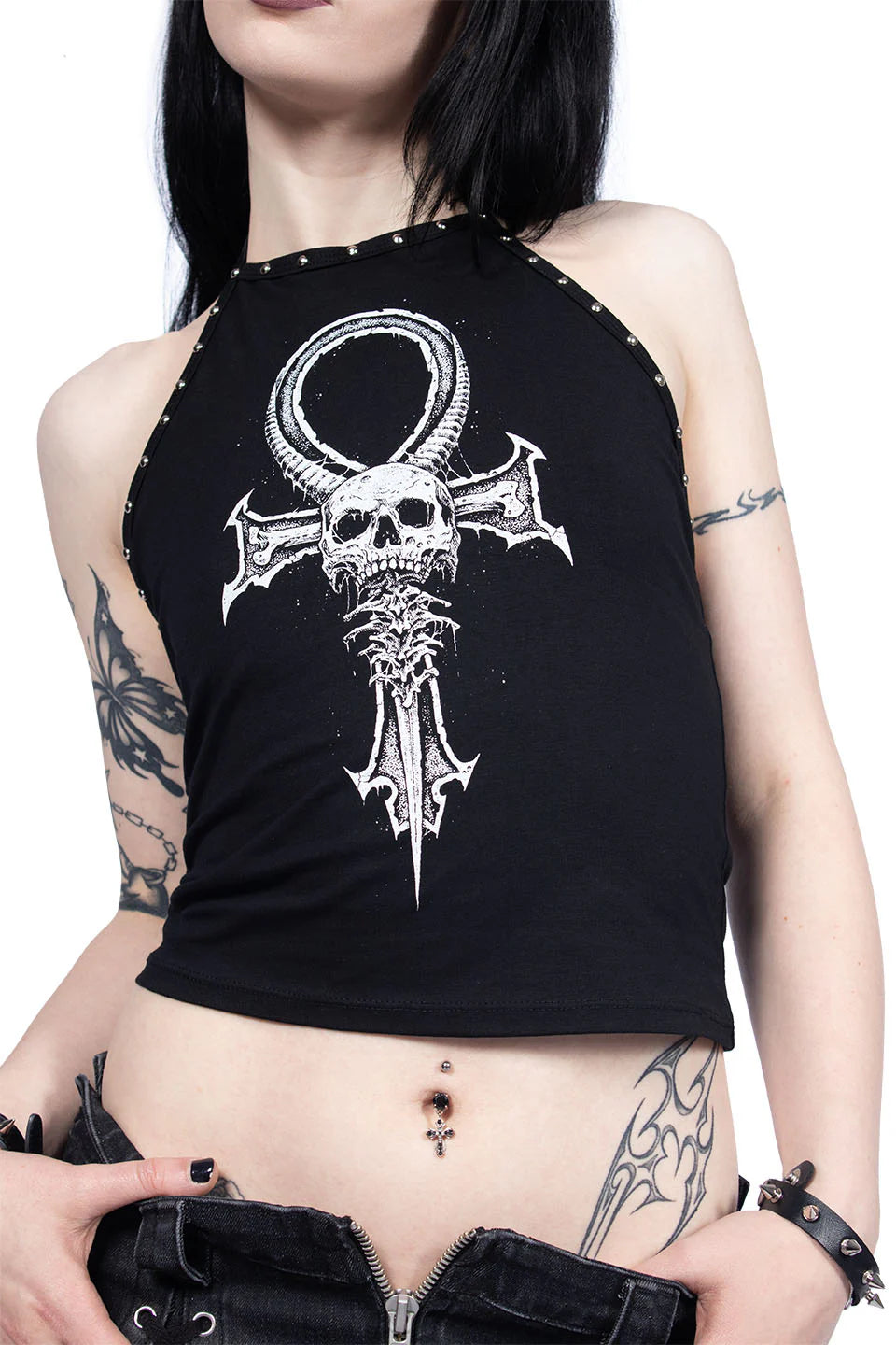 Lip Service X Riddick Death Ankh Halter Top
