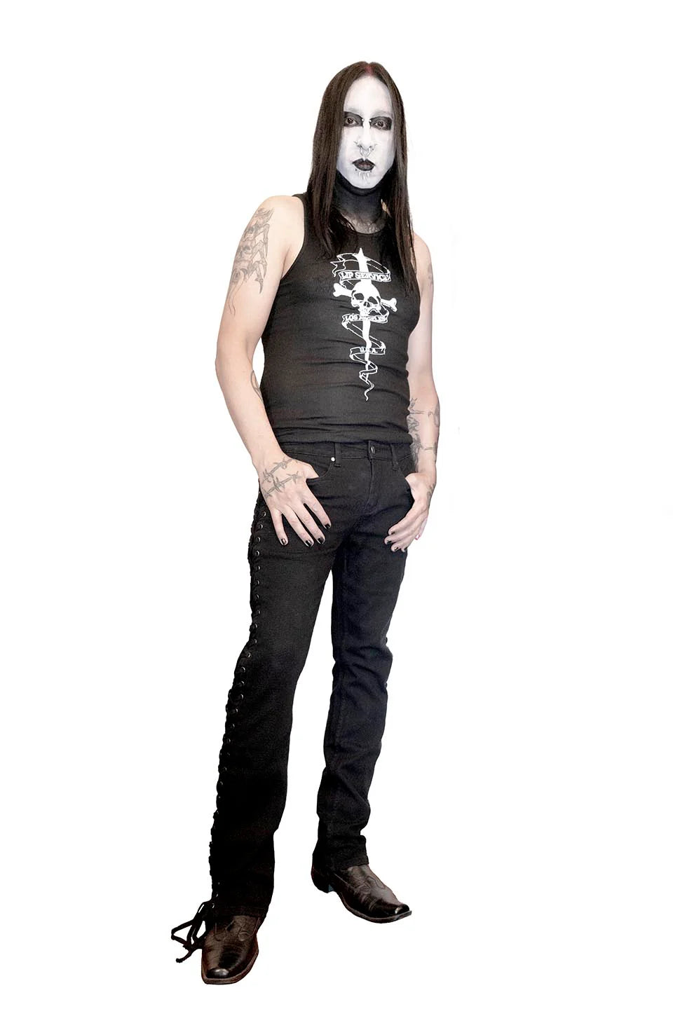 Side Lace Rocker Jeans