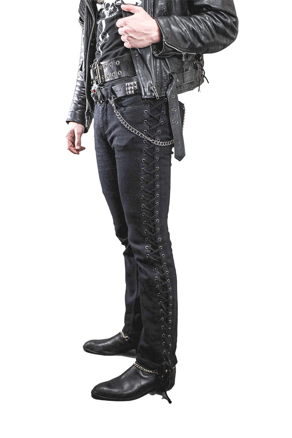 Side Lace Rocker Jeans