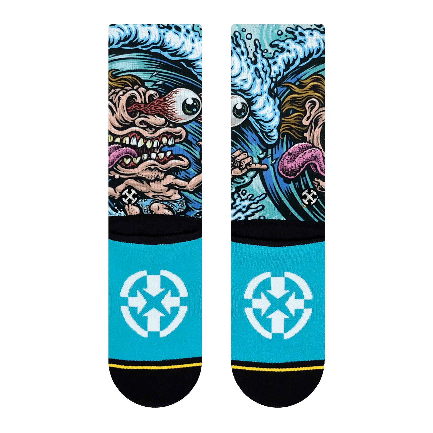 Surf Freak Crew Socks Art By Jimbo Phillips