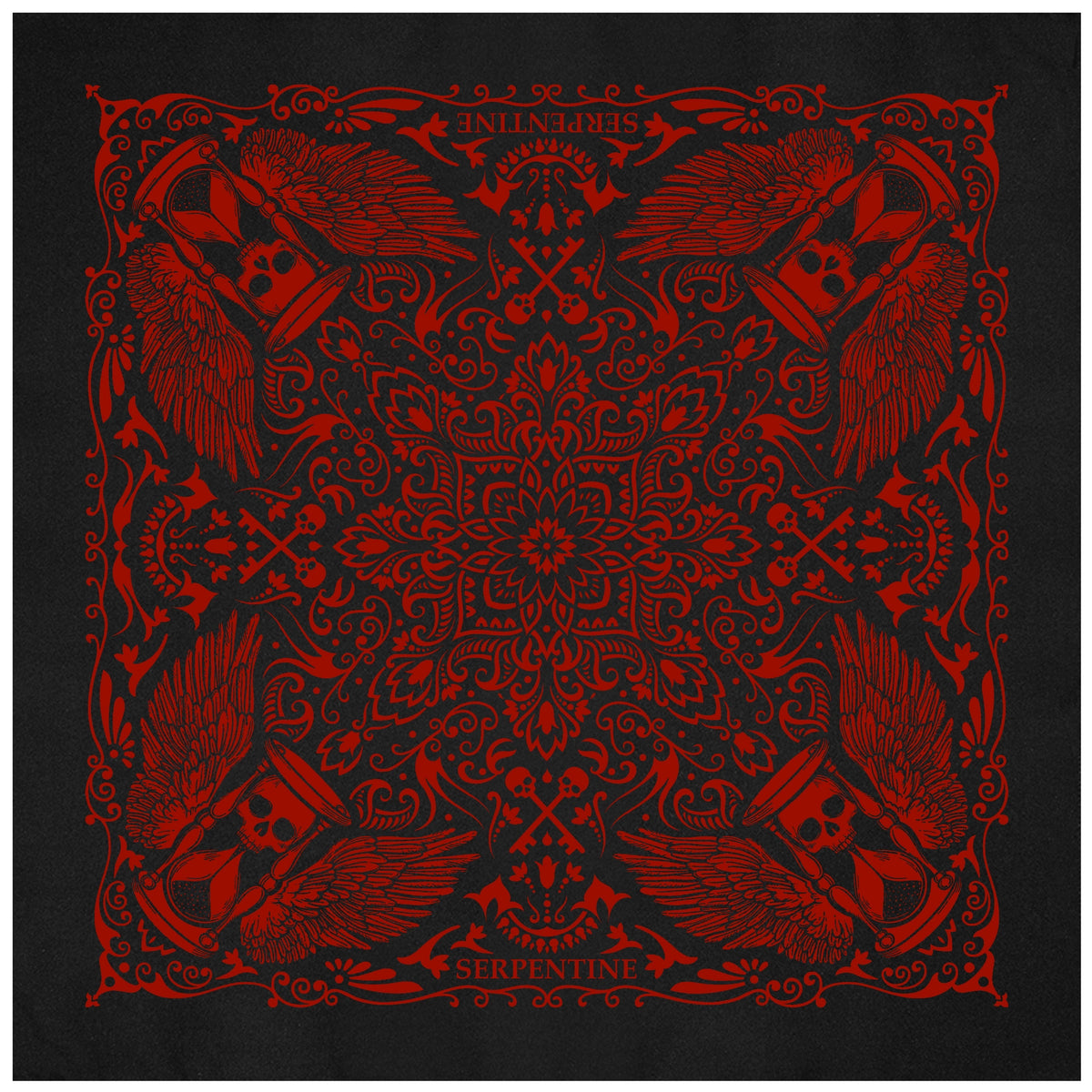 Memento Mori Red and Black Bandana