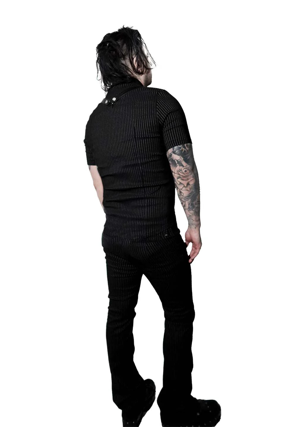 Men's Pinstriped Short Sleeve Gangsta Pranksta Shirt - The Fixer