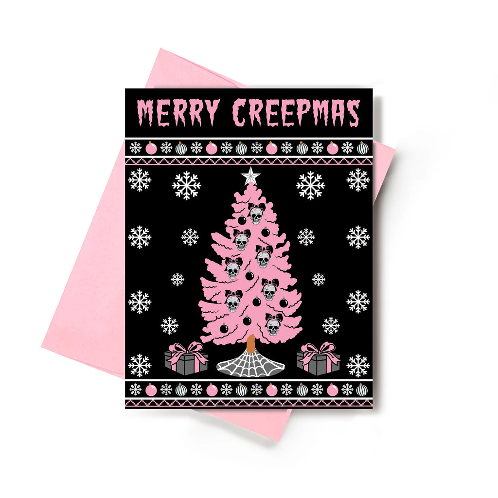 Merry Creepmas Tree Greeting Card