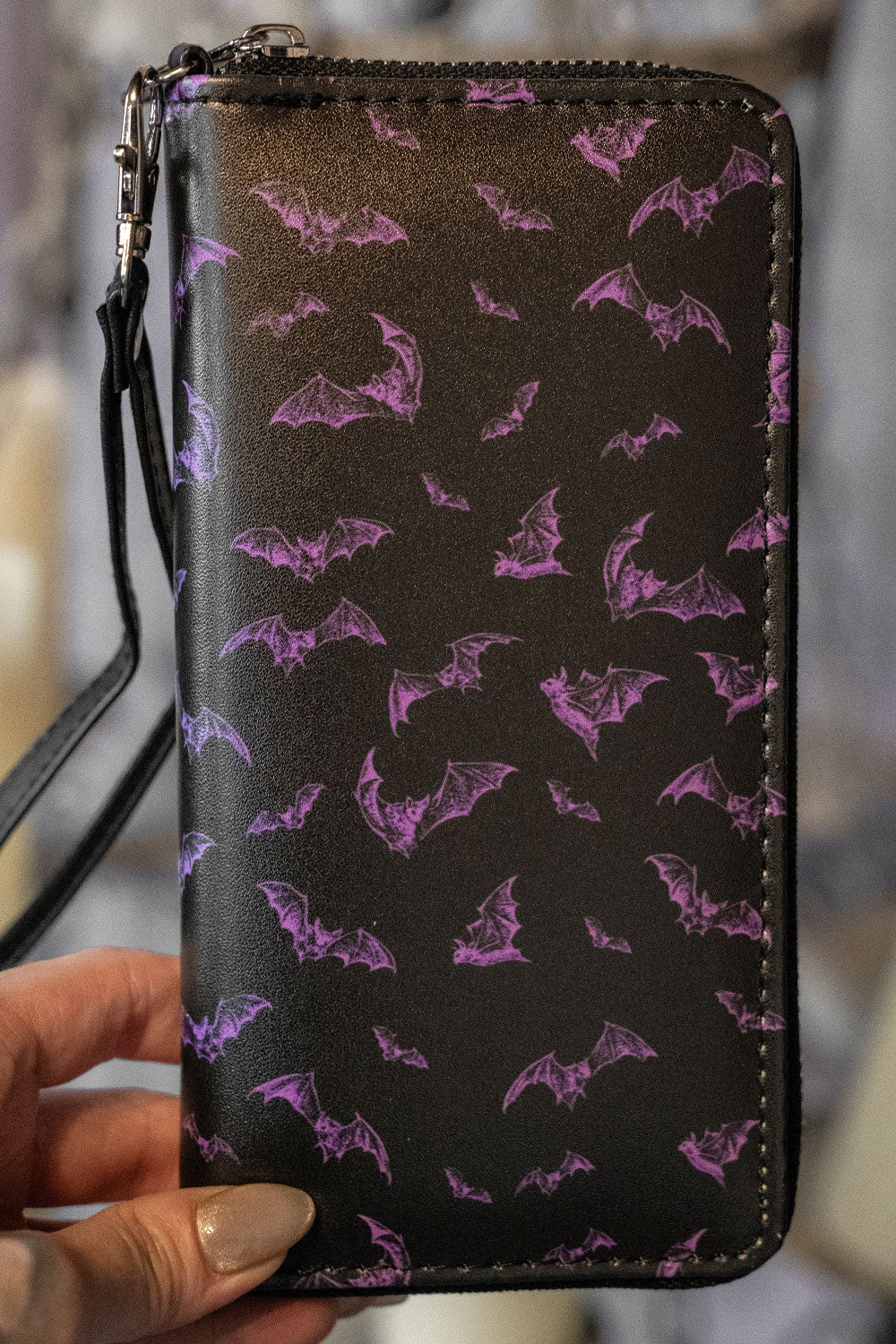 Midnight Bats Wallet - Purple