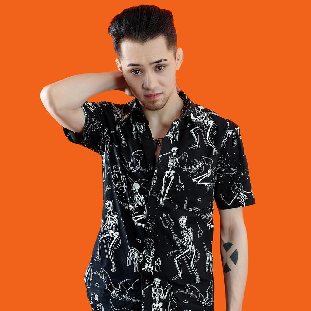 Midnight Mischief Button-Down Shirt (Unisex)
