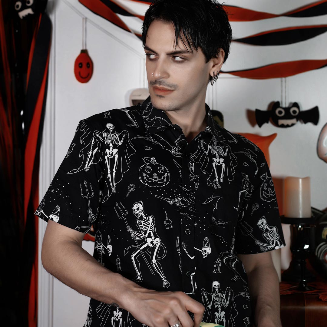 Midnight Mischief Button-Down Shirt (Unisex)
