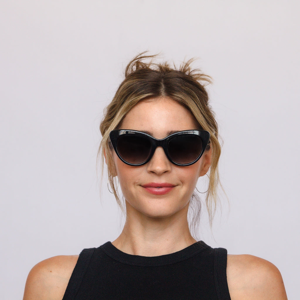 Mystique - Vintage Cat-Eye Sunglasses - Black
