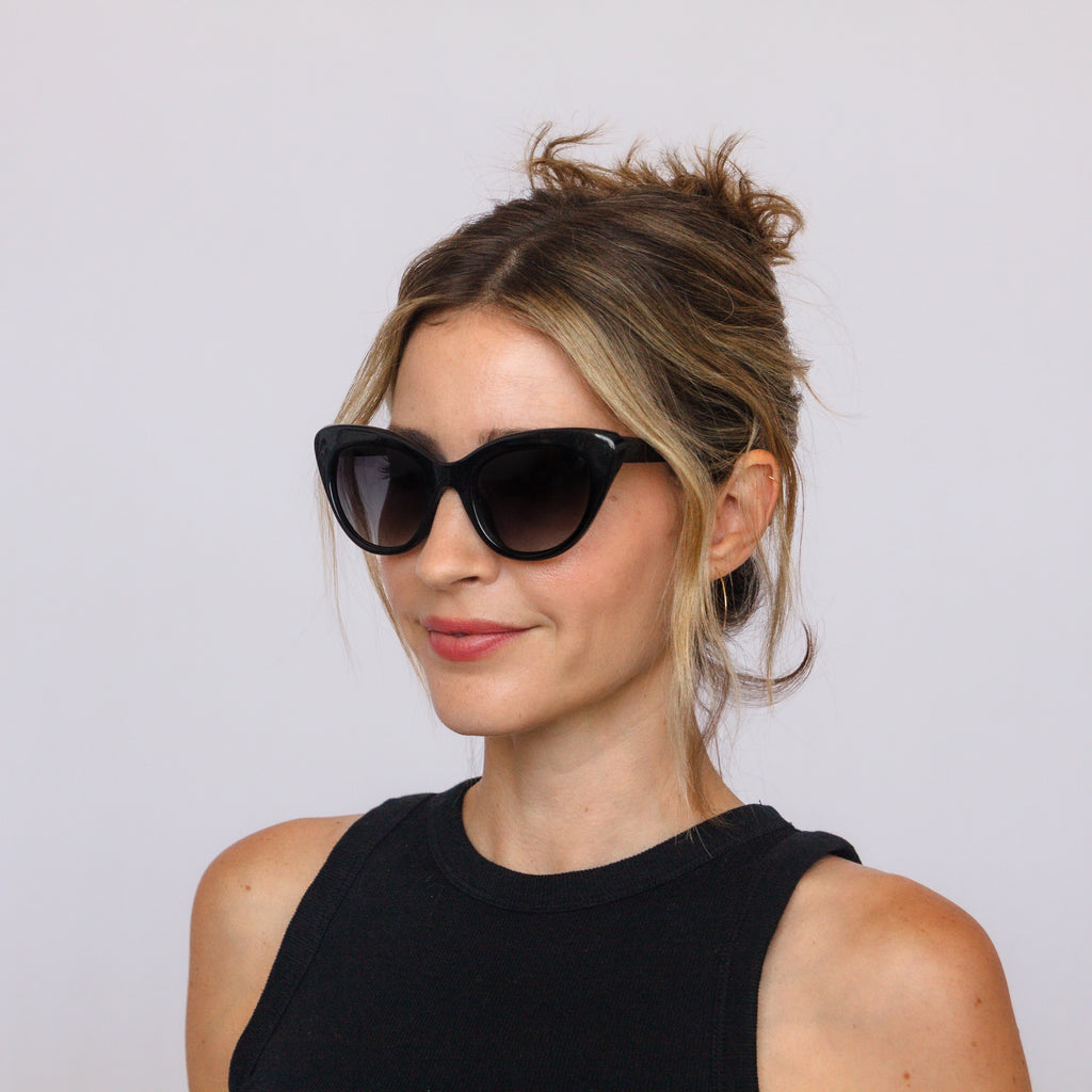 Mystique - Vintage Cat-Eye Sunglasses - Black