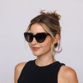 Mystique - Vintage Cat-Eye Sunglasses - Black
