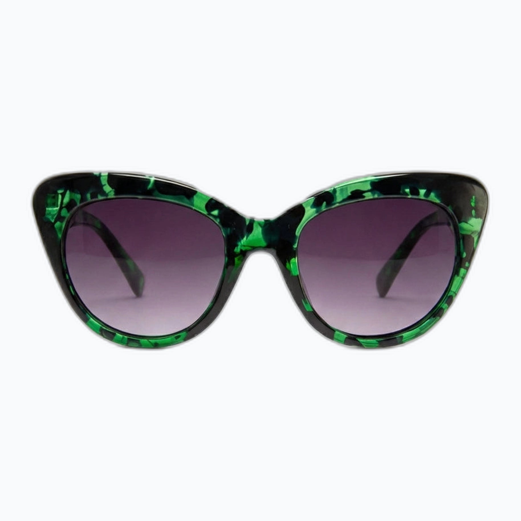 Mystique - Vintage Cat-Eye Sunglasses - Green Tort